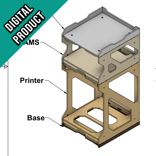3D Printer Stand (Digital Files) BambuLab H-series size printers H2D, H2S, H2C
