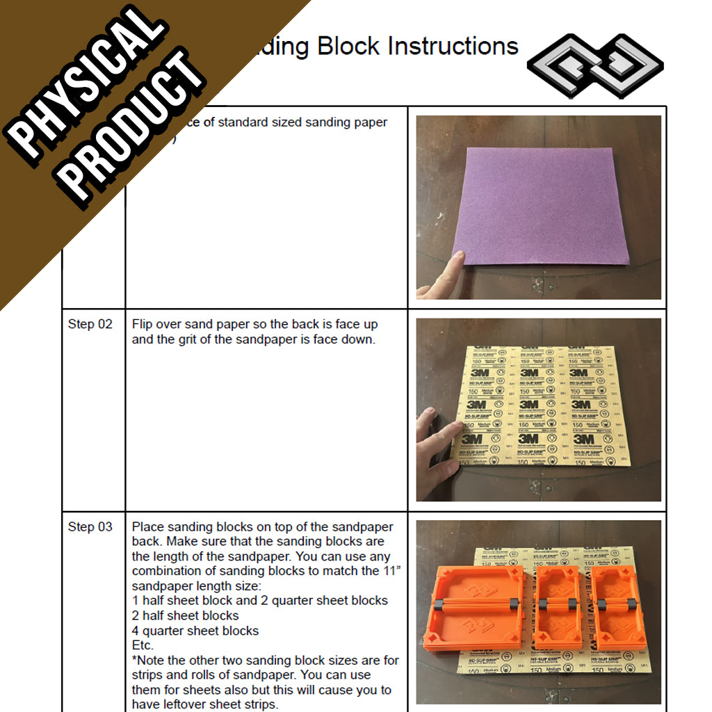 Ultimate 3D Printed Sanding Blocks (physical product)