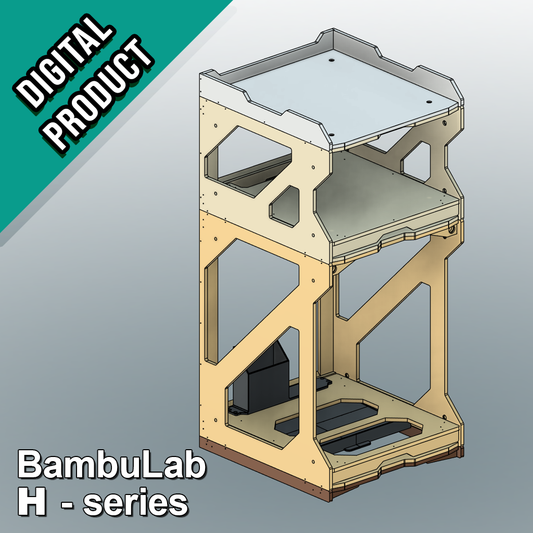 3D Printer Stand (Digital Files) BambuLab H-series size printers H2D, H2S, H2C
