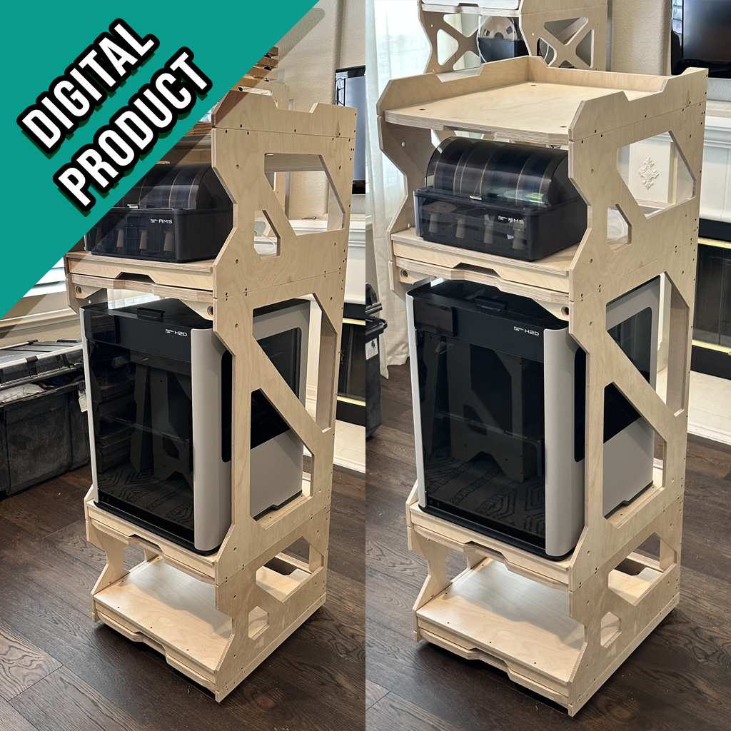 3D Printer Stand (Digital Files) BambuLab H-series size printers H2D, H2S, H2C