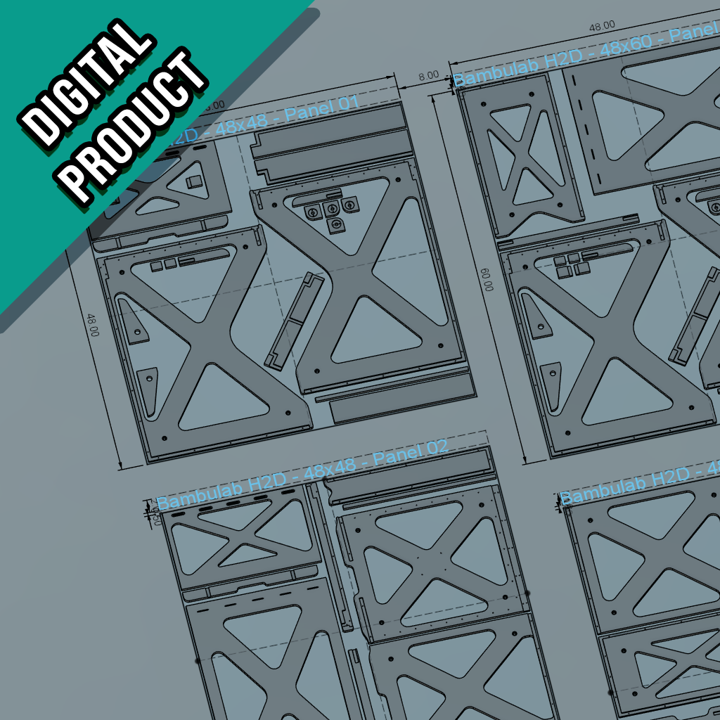3D Printer Stand for H2D , H2C and other printer sizes (digital plans)