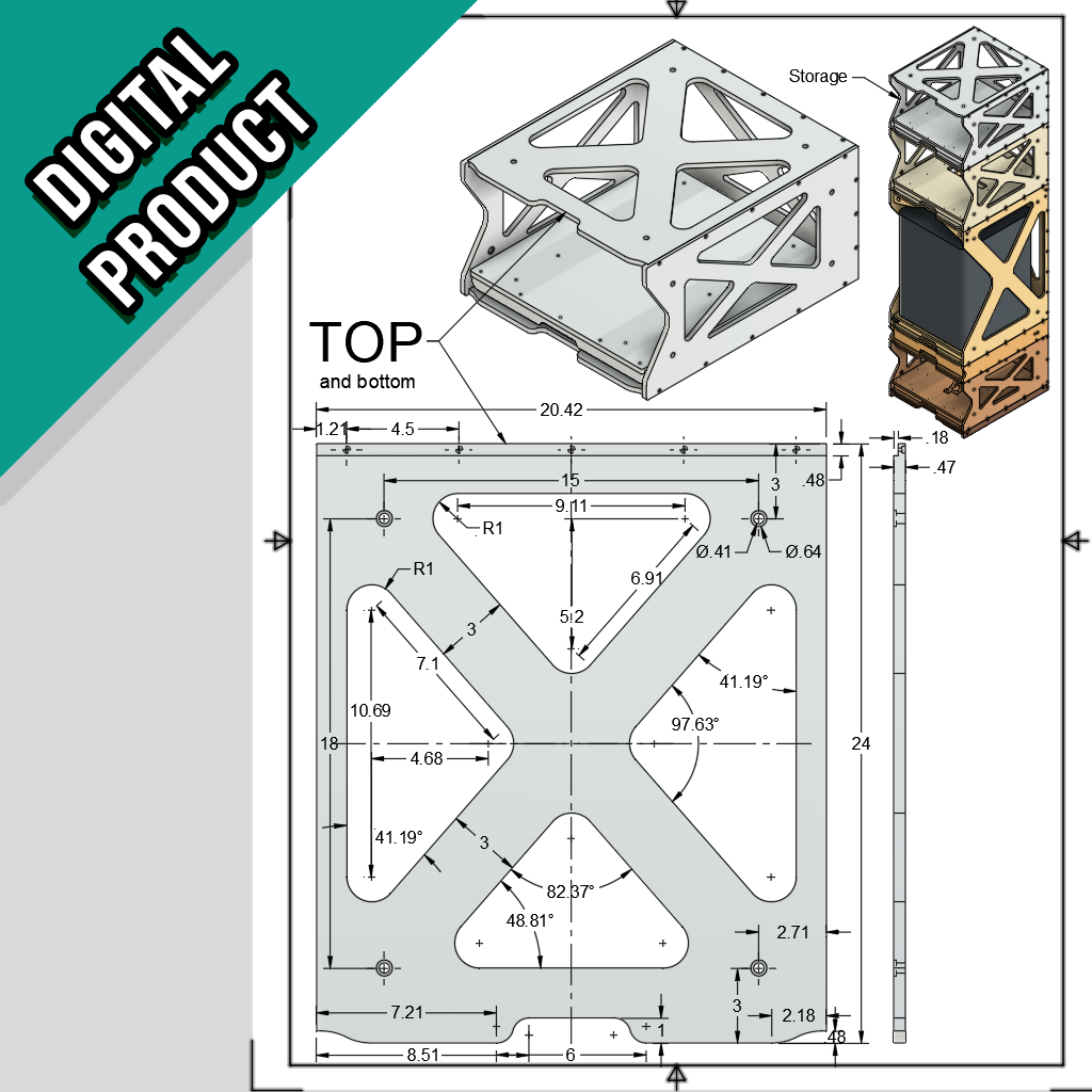3D Printer Stand for H2D , H2C and other printer sizes (digital plans)